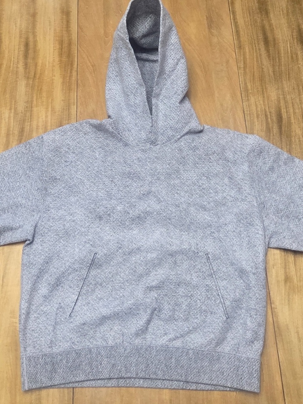 Nike Heather Gray Waffle Knit Men's Hooded Sweatshirt